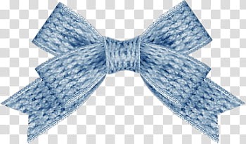 Bows, blue crochet ribbon illustration transparent background PNG clipart