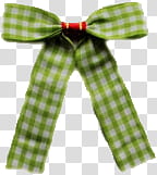 Bows, green and white gingham ribbon bow transparent background PNG clipart