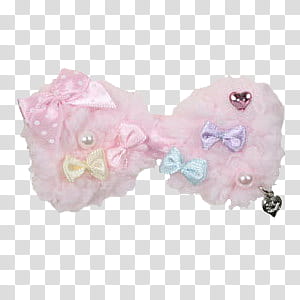 Bows I, five assorted-color ribbons transparent background PNG clipart