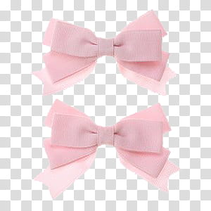 Bows I, two pink ribbons transparent background PNG clipart