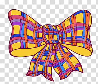 Bows , yellow and multicolored ribbon transparent background PNG clipart