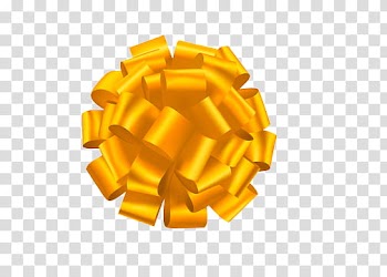 Bows , yellow ribbon illustration transparent background PNG clipart