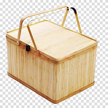 Box Basket Bamboo, A bamboo frame material transparent background PNG clipart