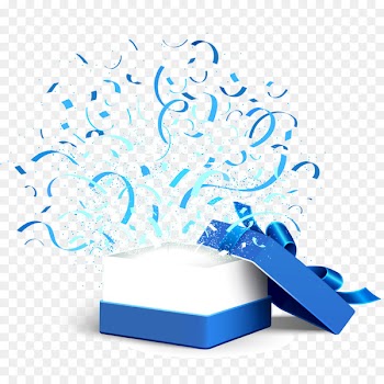 Box Gift Computer file - Open the blue gift box vector 