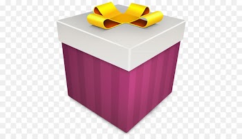box gift purple yellow - Christmas Gift magenta 