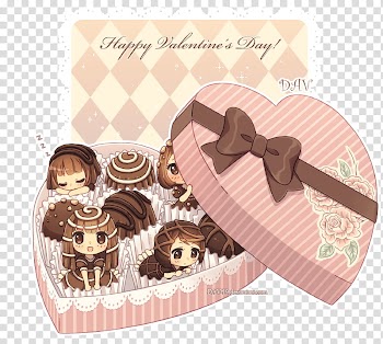 Box of Chocolates, dark chocolates Valentines gift box transparent background PNG clipart