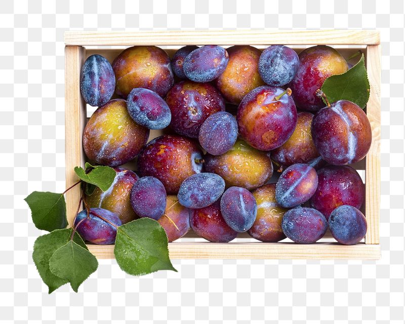 Box of plums png sticker, | Free PNG - rawpixel