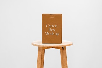 Box on Chair Mockup