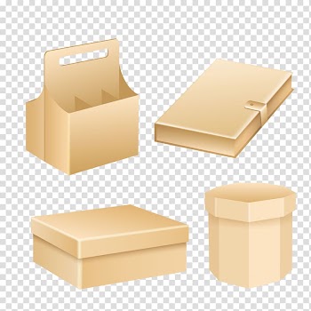Box Packaging and labeling Template, gift box blank template transparent background PNG clipart