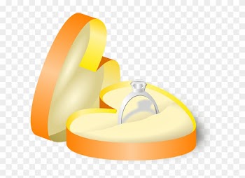 Box, Rings, Wedding, Cartoon, Heart, Diamond, Free - Wedding Ring In A Box Art
