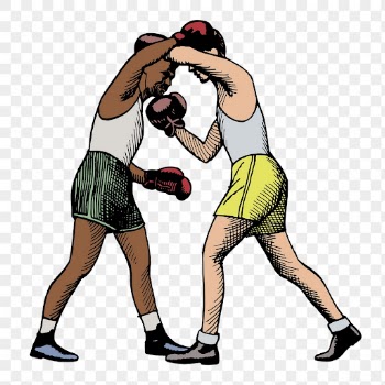 Boxers png fighting clipart, vintage | Free PNG - rawpixel