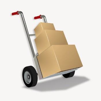 Boxes on cart clipart, delivery | Free Vector - rawpixel