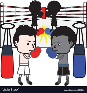 Boxing cartoon vector image