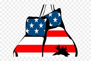 Boxing Gloves Clipart American Flag - Border Between France And Spain