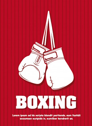 Boxing poster template graphic design Free Vector