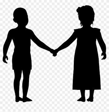 Boy And Girl Holding Hands Silhouette - Boy And Girl Holding Hands Silhouette