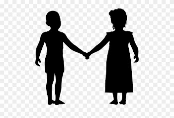 Boy And Girl Holding Public Domain Vectors - Boy And Girl Holding Hands Silhouette
