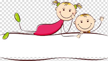 Boy and girl illustration, Child Drawing Cartoon, Cute cartoon kids frame transparent background PNG clipart