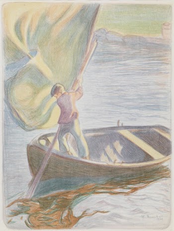 Boy and sail, 1908, by Magnus | Free Photo - rawpixel