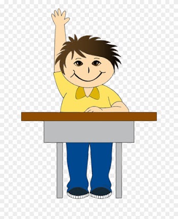 Boy At School Desk Clipart - Boy In Class Clipart