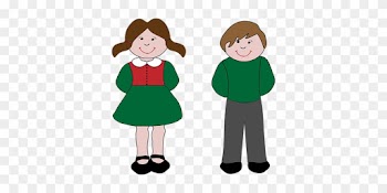 Boy Cartoon Children Comic Characters Draw - Clip Art Boy And Girl