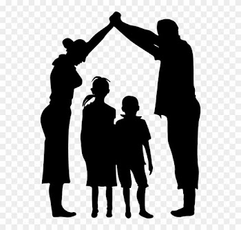 Boy Child Dad Daughter Family Father Female Girl - Family Silhouette Png