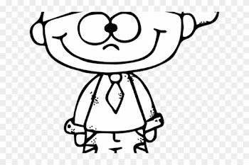 Boy Clipart Black And White - Cartoon People Coloring Pages