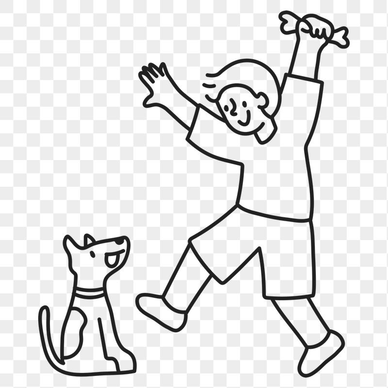 Boy & dog png sticker, | Free PNG Illustration - rawpixel