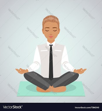  					Boy doing yoga vector image														