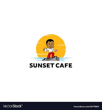  					Boy eating cake and coffee on beach vector&nbsp;image														