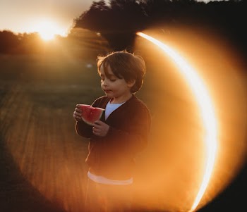 Boy Eating Watermelon 
