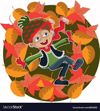 Boy foliage vector image