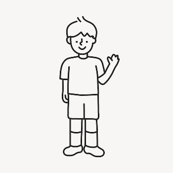 Boy hand drawn clipart, kid | Free PSD Illustration - rawpixel