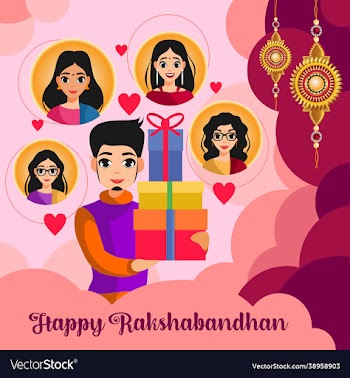 boy holding gifts in hand for raksha bandhan