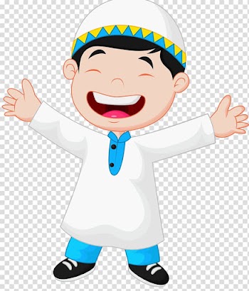 Boy in kurta dress animated illustration, Muslim Islam Child , eid mubarak transparent background PNG clipart