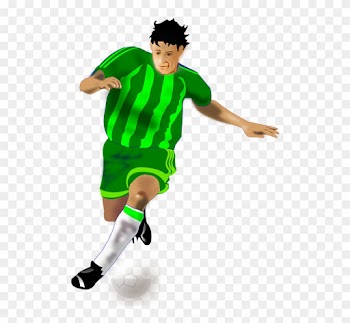 Boy Kicking Soccer Ball 23, Buy Clip Art - Soccer Player Clipart