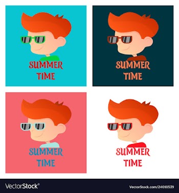 Boy portrait boy blonde flat vector image