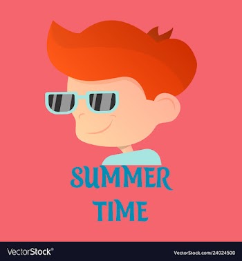 Boy portrait boy blonde flat vector image