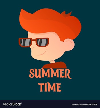 Boy portrait boy blonde flat vector image