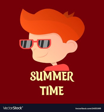 Boy portrait boy blonde flat vector image