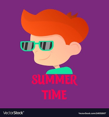 Boy portrait boy blonde flat vector image