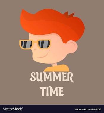 Boy portrait boy blonde flat vector image