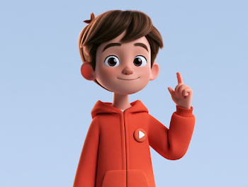 Boy Pressing Play Button in Hoodie