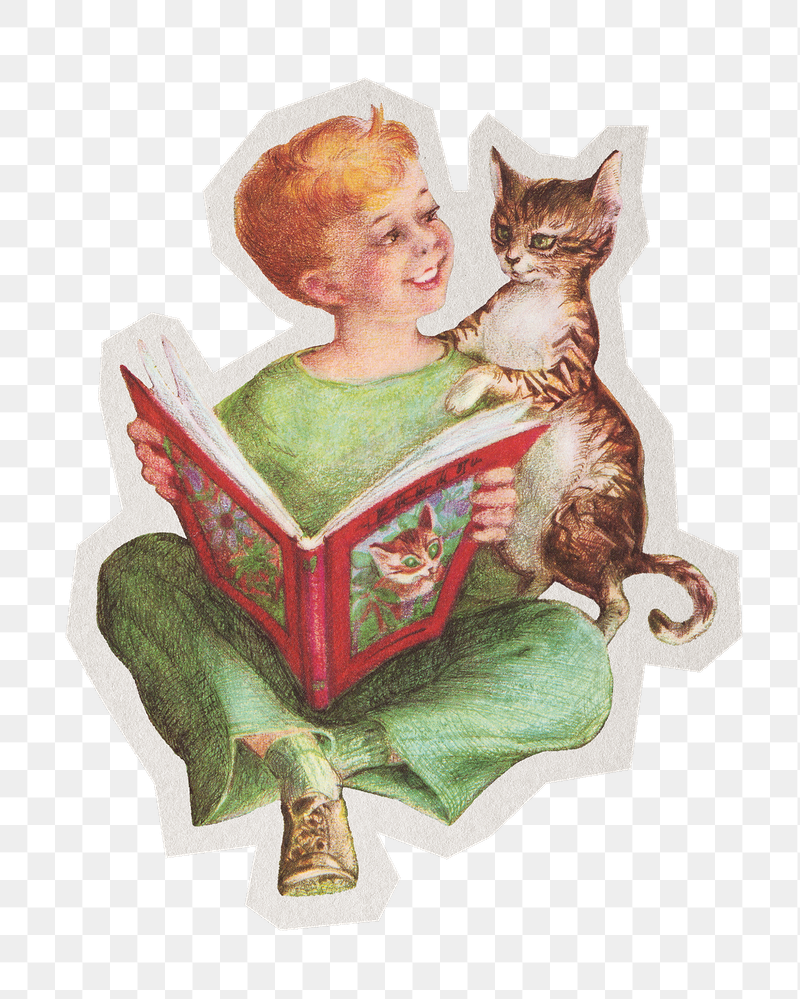 Boy reading png sticker, paper | Free PNG - rawpixel