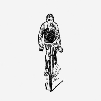 Boy riding bicycle drawing, vintage | Free Photo - rawpixel