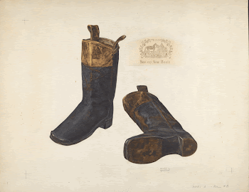 Boy's Boots (ca.1937) by Harry | Free Photo - rawpixel