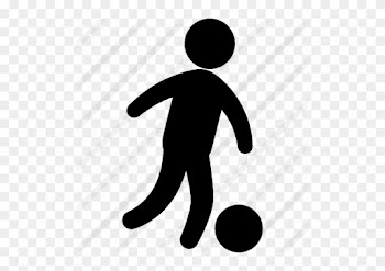 Boy Silhouette Playing Soccer - Señal De Transito Niños Jugando