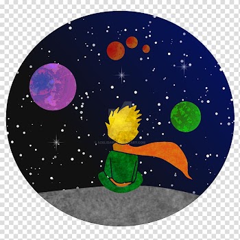 Boy sitting on moon illustration, The Little Prince Drawing Painting Poster Art, The Little Prince transparent background PNG clipart