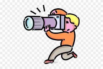 Boy Taking Pictures With His Camera Royalty Free Vector - Taking Picture Clipart