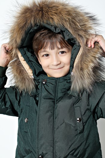Boy Wearing Green Parka Coat
